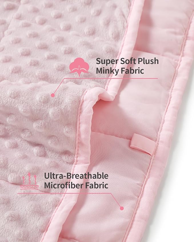 Mr. Sandman Weighted Blanket 2LBS 20 x 30 Inches, Minky Dots Heavy Blanket - Image 3