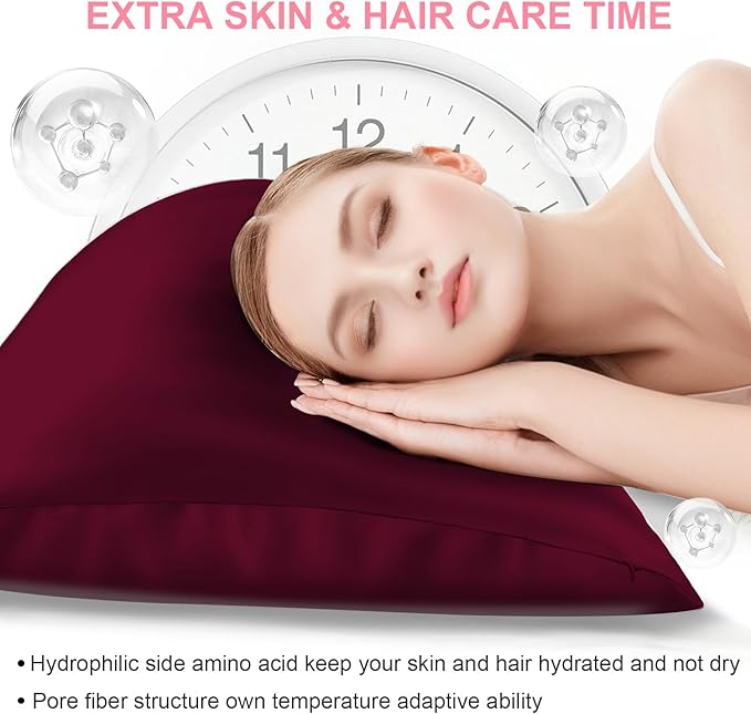 Silk Pillow Cases 2 Pack Standard Size - Image 3