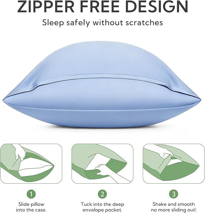MR&HM King Pillow Cases Set of 2, Cooling Pillow Case - Image 6