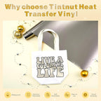 Tintnut Dark Sky Gray Holographic HTV Vinyl Roll, easy cut & weed, stretch - Image 3