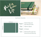 Handmade Watercolor Journal, 140lb/300gsm, Cold Press, 20 Sheets/40 Pages - Image 3