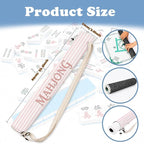 Pink and White Striped Mahjong Mat Bag - Image 2