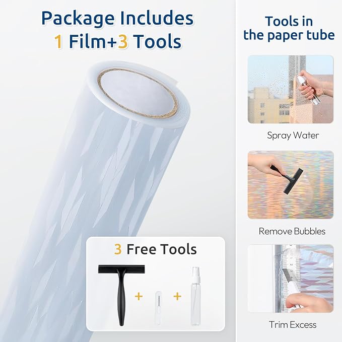 rabbitgoo Window Privacy Film, Stanied Glass Cling - Image 8