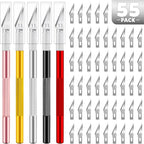 55 PCS Exacto Knife Set, 5 Piece Craft Knife and 50 Additional SK5 Blades by TIFICAL