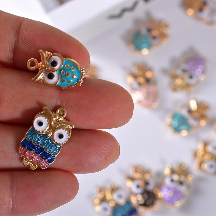 Bulk Gold Enamel Charms for Jewelry Making, Colorful Metal Charms Pendant for - Image 3