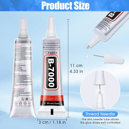 B-7000 Glue Clear for Rhinestone Crafts, Jewelry and Bead Adhesive B7000 Semi - Image 3