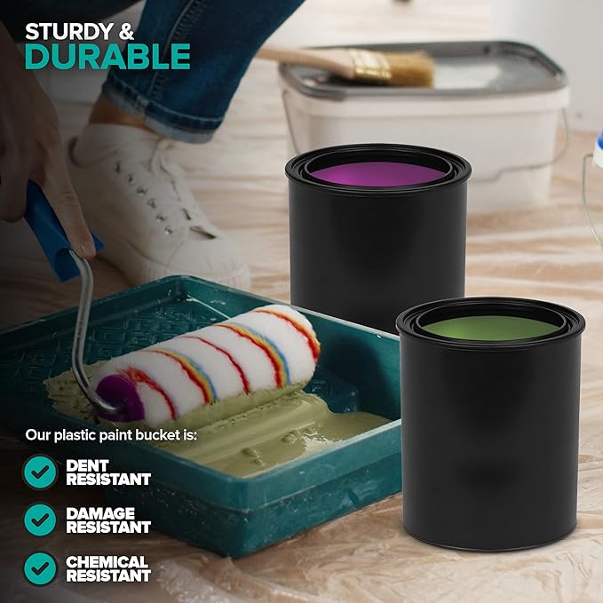 1-Quart Plastic Paint Bucket - Image 4