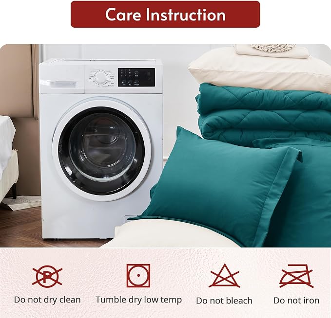 MUXHOMO 5 Pieces Twin XL Comforter Set, Reversible Bed in a Bag Twin XL Size - Image 9