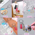 Acrylic Blank Keychains, Shynek Clear Keychain Blanks - Image 7