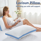 CozyLux Pillows King Size Set of 2, Soft and Supportive 3D Down Alternative Bed - Image 8