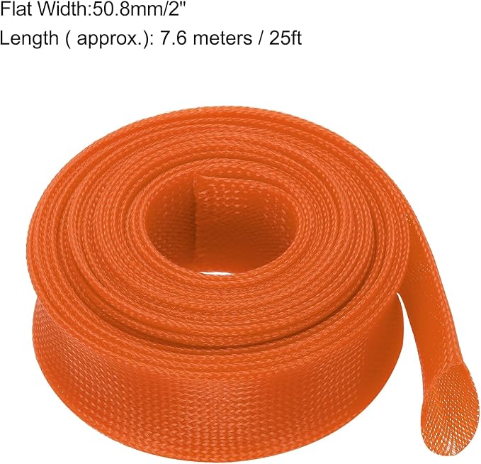 uxcell Expandable Sleeving, 2-inch 25ft Cable Sleeve - Image 3