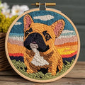 DIY Punch Needle Kits Brown French Bulldog by Unknown