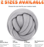 3.53oz Wool Roving: Needle Felting Wool White Roving Wool Felting Supplies Pure - Image 8