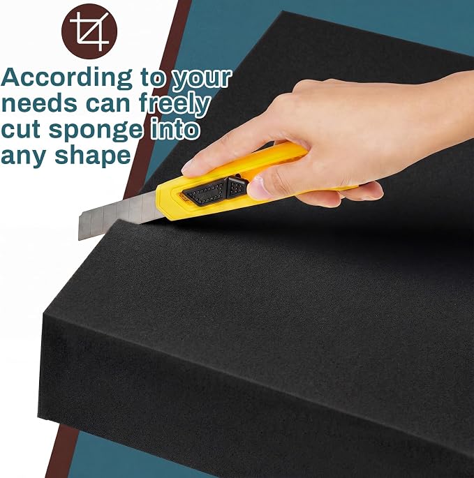 Frienda 2 Pack 5" x 24" x 24" Upholstery High Density Foam Cushion Replacement - Image 5