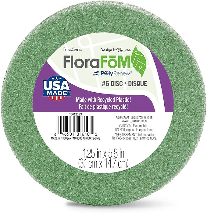 FloraCraft FloraFōM Disc 1.25 Inch x 5.8 Inch Green by FloraCraft