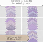 Cotton Satin Patchwork Fabric Panel – 35 Designs, 20×20 cm Squares, Single - Image 7