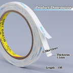 Double Sided Tape Heavy Duty, 0.39in×10ft Picture Hanging Strips - Image 2