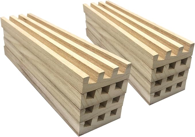 Yuanhe Wooden Domino Racks Set of 8, Domino Trays Holders Organizer by Yuanhe