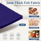 12" x 12" Felt Sheets for Crafts, 2mm Stiff Felt Fabric, Polyester Felt Squares - Image 2
