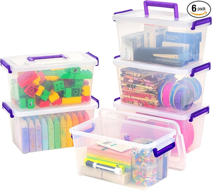 IRIS USA 5 Qt. Plastic Craft Storage Container Bins by IRISUSA