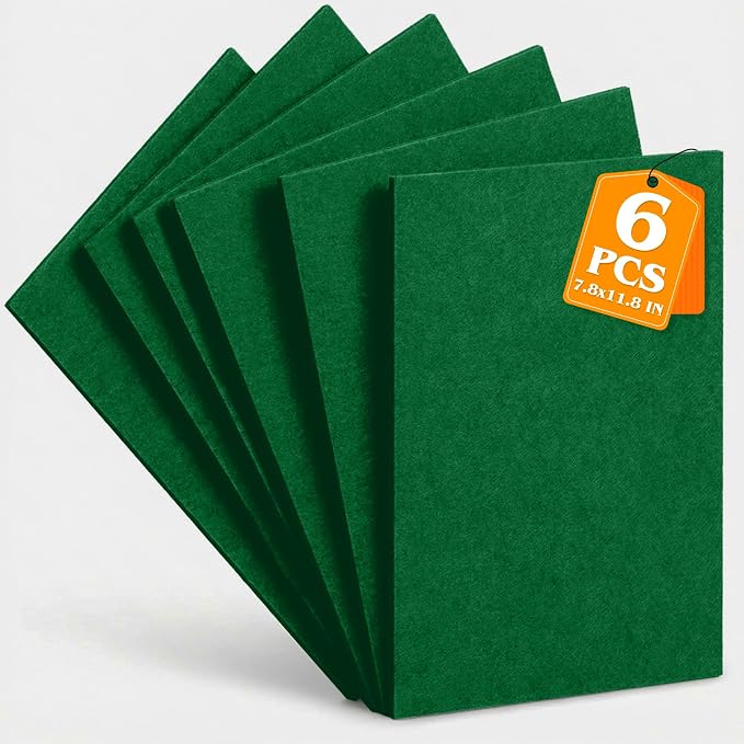 Emerald Green Stiff Felt Sheets 2mm Thick by Grainear