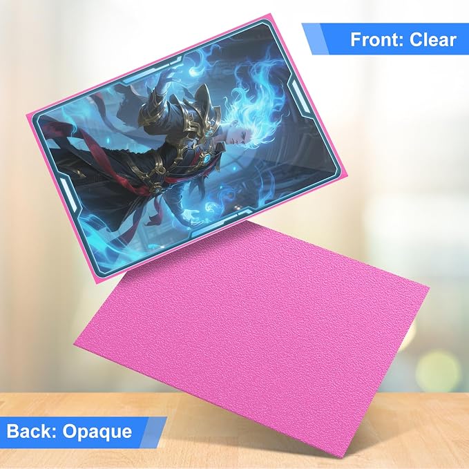 Pink Card Sleeves Fit for MTG, 300 Pieces Standard Card Sleeves for Trading - Image 4