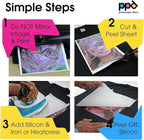 PPD 10 Sheets 8.5x11" Iron-on Heat Transfer Paper Dark Fabrics Inkjet | Vibrant - Image 4