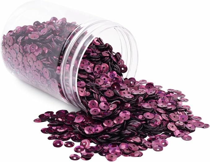 Mandala Crafts 6mm Cup Holographic Burgundy Sequins by MandalaCrafts