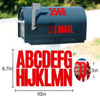 Letter Stickers, Mailbox Numbers, 3 Inch Waterproof Vinyl Alphabet | 3 Inch Red - Image 2