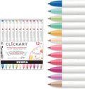 Zebra Pen CLiCKART Retractable Felt Tip Pen, 0.6mm Fine Point, Moisture by ZebraPen