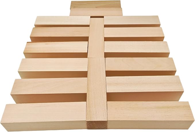 16Pcs Unfinished Basswood Blocks-1x1x4 Inch Small Rectangular Wood Blocks - Image 6