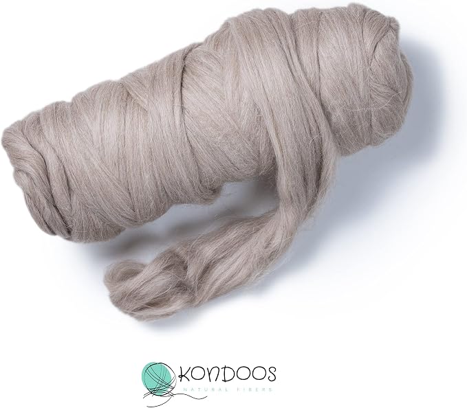 Llama roving Fiber, 1 lb. Narural - Image 2