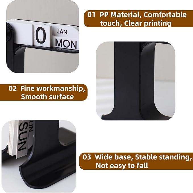 Perpetual Calendar, Standing Flip Calendar, Aesthetic Reusable Daily Page - Image 6