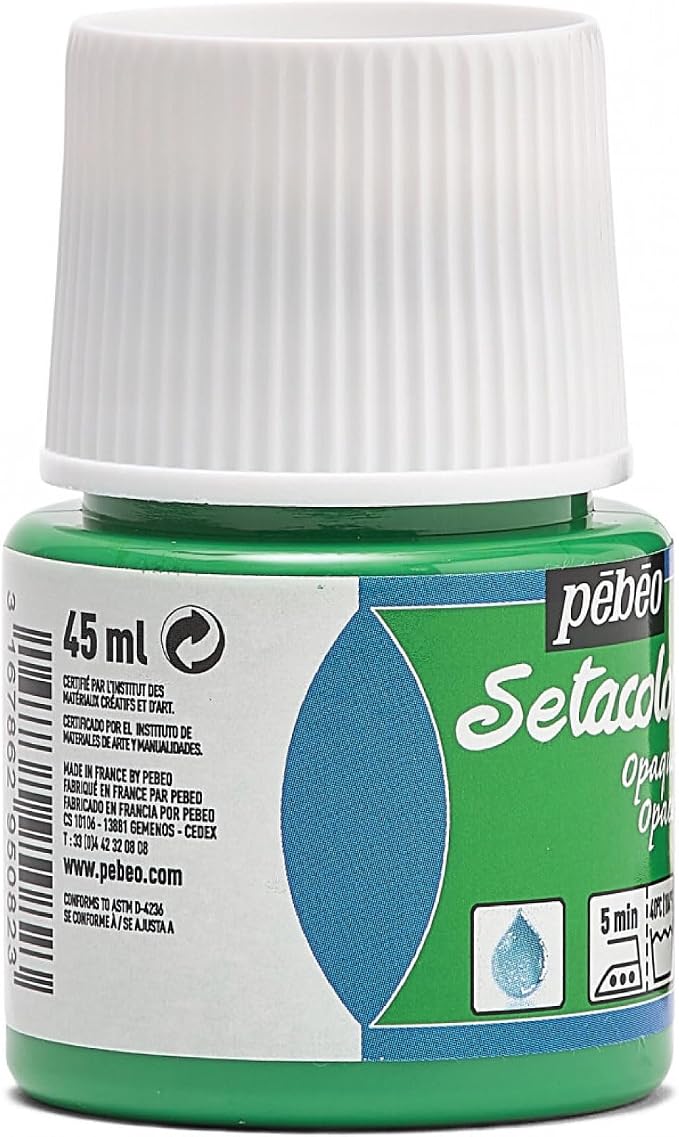 PEBEO Setacolor Opaque Fabric Paint, Leaf Green - Image 5