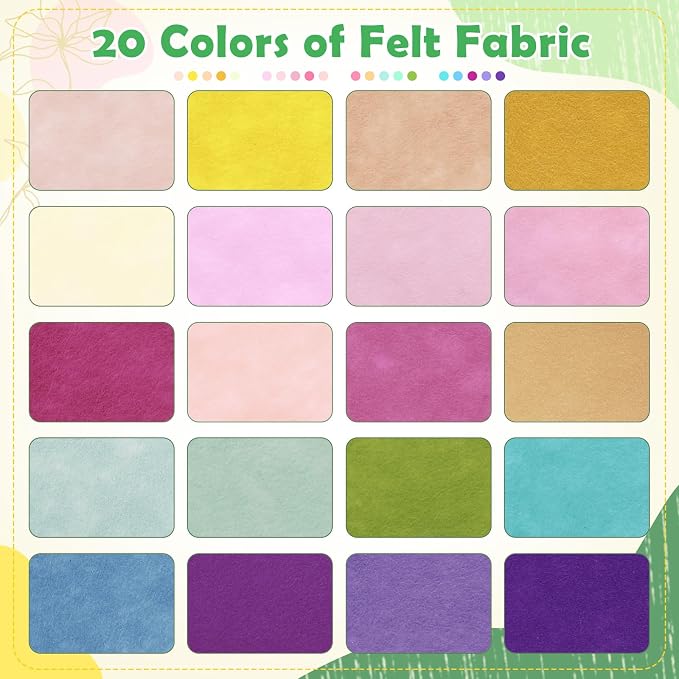 Tegeme 100 Pcs 8 x 12 Inches Felt Fabric Sheet - Image 2