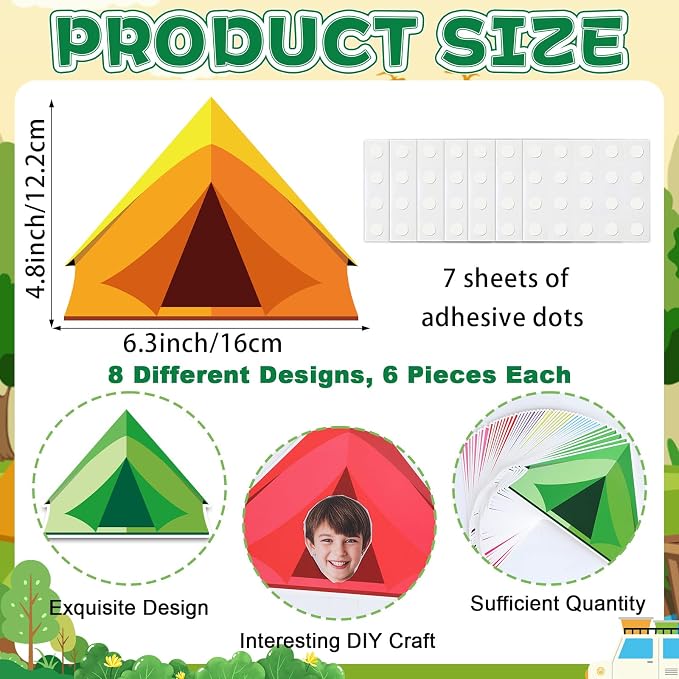 48 Set Camping Tent Cutouts - Image 2