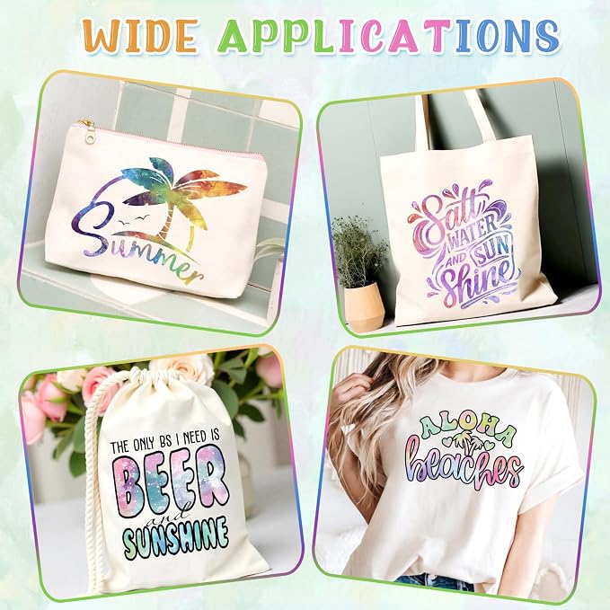 Tintnut Spring Tie Dye Heat Transfer Vinyl, PU HTV sheets, easy cut & weed - Image 8