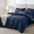 Sasttie Super King Comforter Set, 7 Pieces Extra Large Bed in a Bag, Complete by SASTTIE