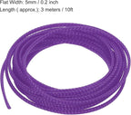 uxcell PET Expandable Sleeving 10ft 1/8" Purple Cable Management Sleeve Cord - Image 3