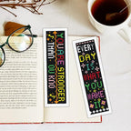INFUNLY 6Pcs Inspirational Words Cross Stitch Bookmark Kits 8"x2.4" DIY - Image 5