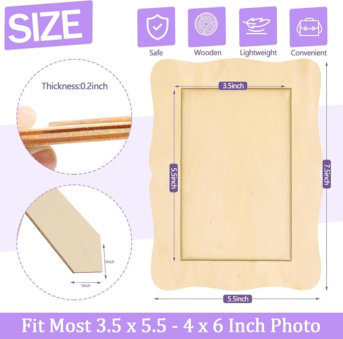 RYKOMO 20 Pack Wooden Picture Frames - Image 2