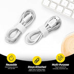 Self-Gripping Cable Ties by Wrap-It Storage, 40 Pack – Reusable Hook and Loop - Image 3
