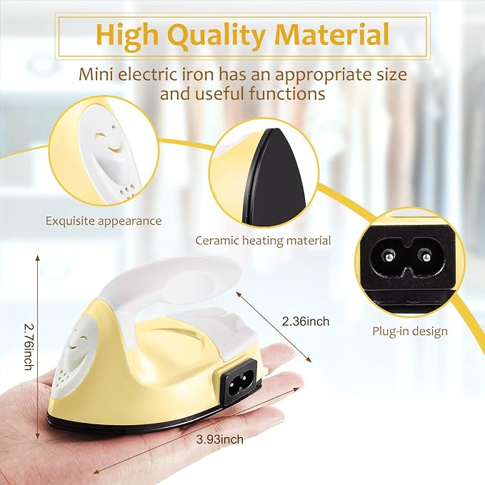 Honoson Mini Craft Iron Mini Heat Press Small Iron 3.93 x 2.36 x 2.76 in - Image 2