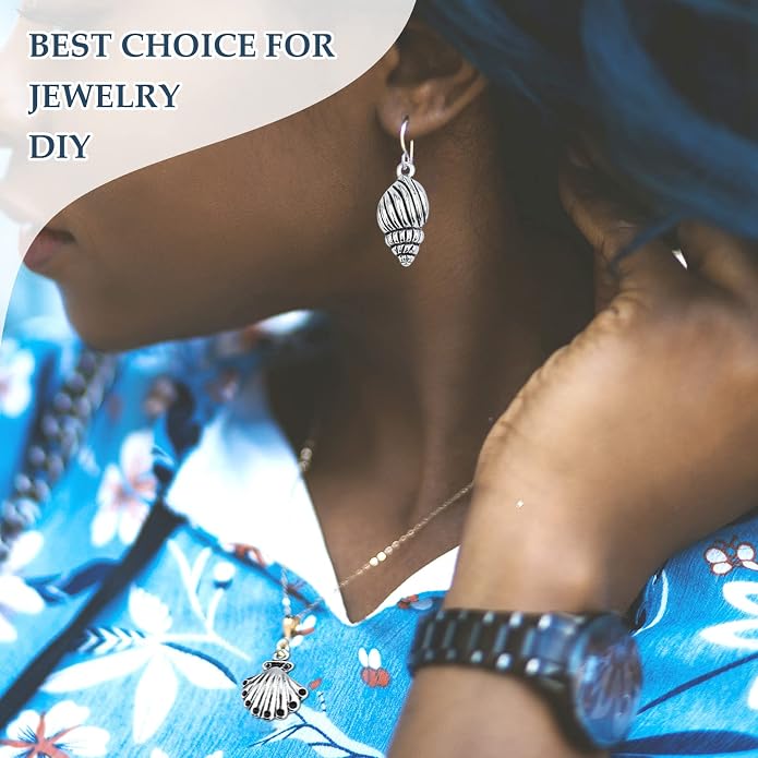 JIALEEY Wholesale 100 Pieces Mix Antique Silver Charm Pendant Collection DIY - Image 7