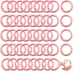 Round Carabiner Clip Bulk 48pcs 1 Inch Colorful Circle Carabiner Key Ring Clips by Cmidy