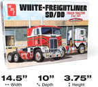 AMT White Freightliner 2-in-1 SC/DD Cabover Tractor 1:25 Scale Model Kit - Image 5