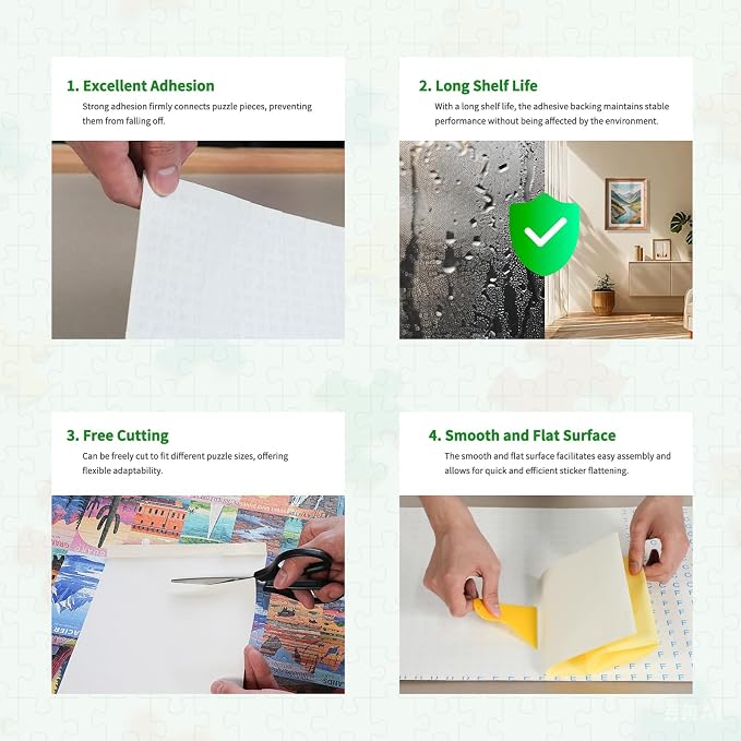ALL4JIG Puzzle Saver – 96-Pack Puzzle Glue Sheets - Image 3