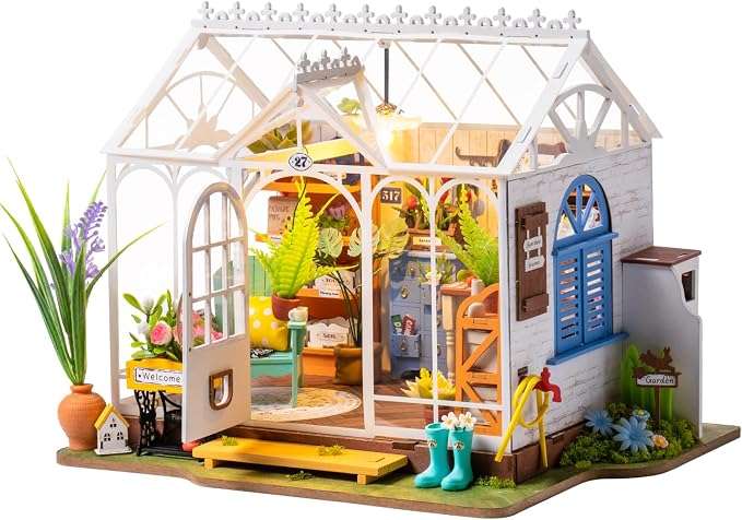 Rowood DIY Miniature House Kit, Mini Dollhouse KIt, Mayberry Street Craft Model by RowoodAssembleArtDecorateLife