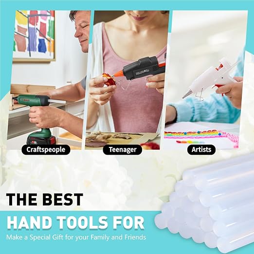 Phinus 20 Pack Hot Glue Sticks, EVA Clear Glue Gun Sticks, Hot Glue Gun Sticks - Image 7