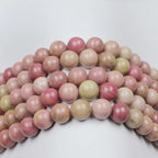 MJDCB Natural Red Stripes Rhodonite Round Stone Beads - Image 6